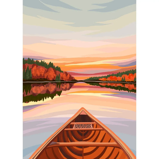 Canoeing At Dawn 500 Piece Puzzle by Villager Puzzles