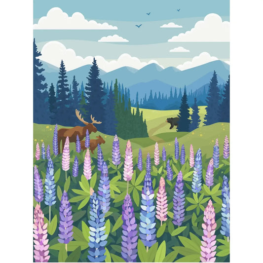 Lupines Meadow 1000 Piece Puzzle by Villager Puzzles