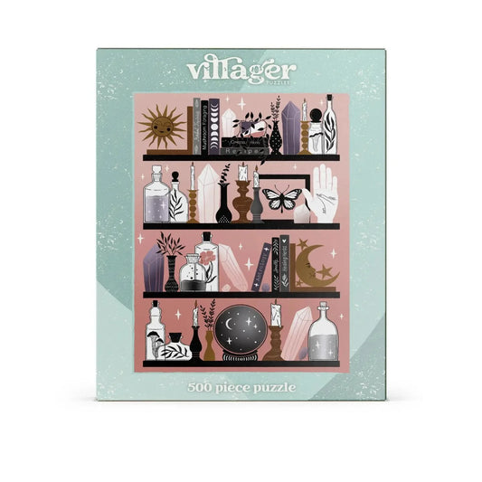 Mystic Bookshelf 500 Piece Puzzle By Villager Puzzles