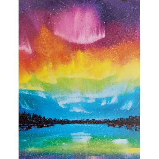 Rainbow Northern Lights 500 Piece Puzzle by Villager Puzzles