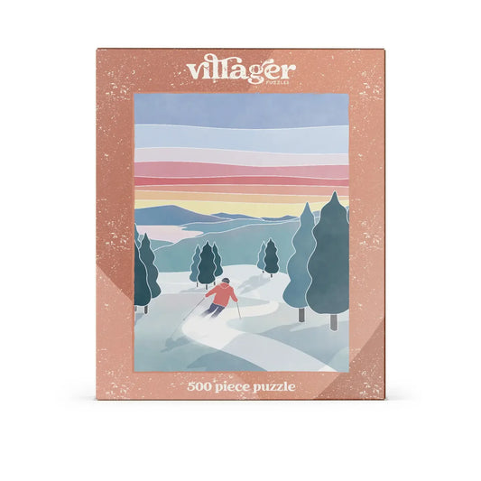 Sunset Ski 500 Piece Puzzle by Villager Puzzles