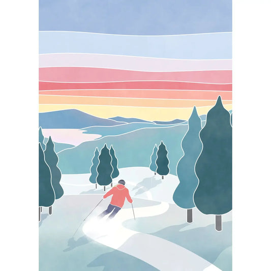 Sunset Ski 500 Piece Puzzle by Villager Puzzles