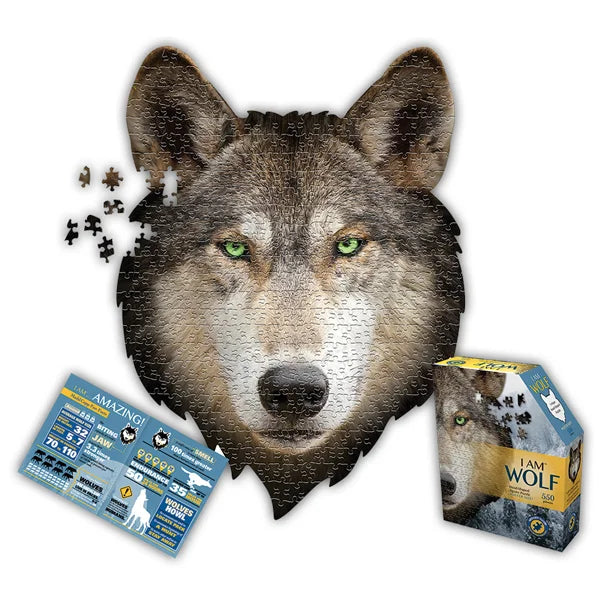 I AM Wolf - 550 Piece Jigsaw Puzzle by Madd Capp Games - Puzazzled